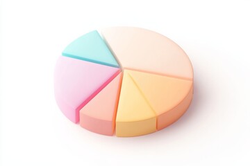 Obraz premium Creative flat illustration of a colorful pie chart with sections representing data proportions