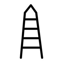 Vector ladder-shaped arrow icon, graphic design, minimalist style, black and white, space for text
