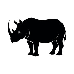 Professional Rhino Silhouette Vector Graphics for Visual Content