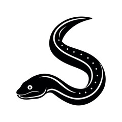 Modern Yellow Moray Eel Silhouette Vectors for Digital Content