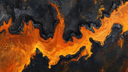 Abstract Fire and Ash: Dynamic Composition of Contrasting Textures