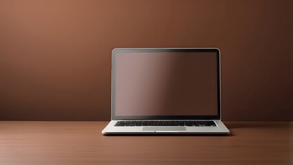 Laptop banner with empty space Without Text, Brown background