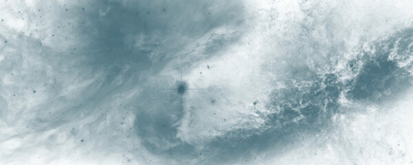 Abstract and Ethereal Depiction of a Breathtaking Nebula Illuminated by Distant Stars in the Night Sky
