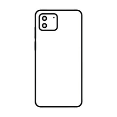 mobile back side isolated on illustrator vector art
