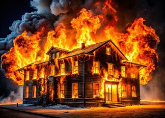 Inferno Unleashed: Abstract Fire Architecture