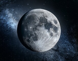 Fototapeta premium Imagen de la luna en alta definición en el espacio