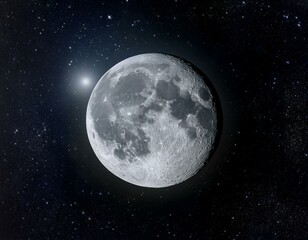 Obraz premium Imagen de la luna en alta definición en el espacio