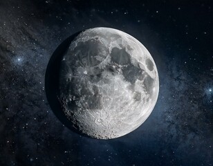 Fototapeta premium Imagen de la luna en alta definición en el espacio