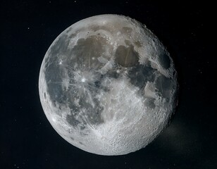 Naklejka premium Imagen de la luna en alta definición en el espacio