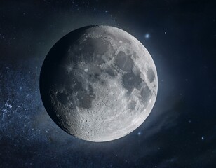 Fototapeta premium Imagen de la luna en alta definición en el espacio