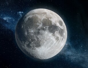 Fototapeta premium Imagen de la luna en alta definición en el espacio