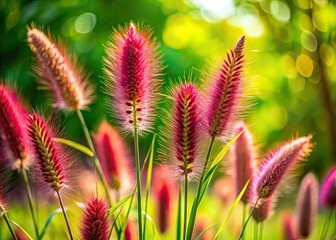 Obraz premium Lagurus ovatus Grass in Spring Garden - High Depth of Field