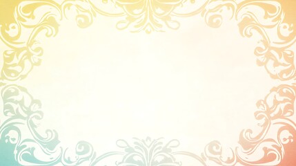 Pastel Floral Frame Design Elegant Background