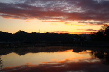 Obraz premium 初日の出前