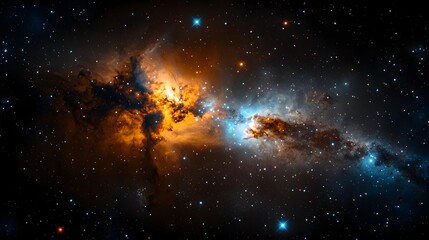 Stunning image showcasing the vibrant and colorful nebulae within the Large Magellanic Cloud a dwarf irregular galaxy located in the southern celestial hemisphere