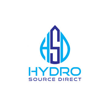 Create a professional HSD Water Drop Logo, perfect for brands in water, plumbing, eco-friendly, or hydration industries. Clean, modern, and versatile for any business identity.