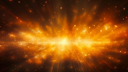 Fototapeta premium Flare Energy Burst in Abstract Dark Background. Dazzling Digital Lens for Blinding and Bright Dot Pattern