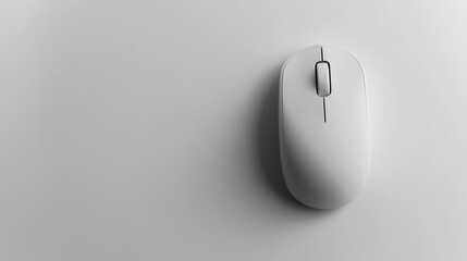 A single wireless mouse placed on a white background, ideal for office or computer accessory promotions.