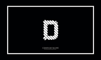 Alphabet letter D or DD vector logo icon