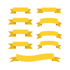 Yellow Ribbon Banners Set Elegant & Versatile Decorative Ribbons