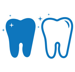 Tooth with toothbrush eps 10 