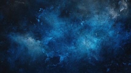 Abstract Blue and White Painted Grunge Style Textured Background