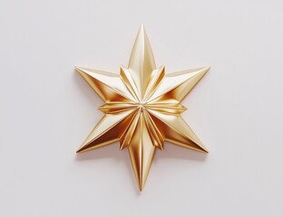 Obraz premium Golden Star Ornament - Festive Holiday Decor