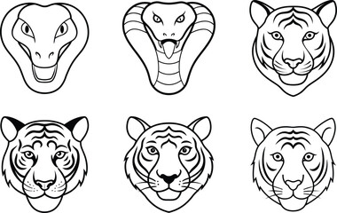 tiger head vector