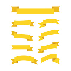 Yellow Ribbon Banners Set Elegant & Versatile Decorative Ribbons
