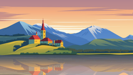 Hill castle lake © hjamaludin