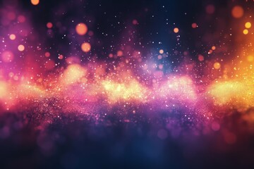 Fototapeta premium Colorful circle bokeh lights creating a vibrant abstract background art piece