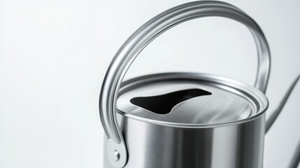 A close-up of a watering can isolated on a white background. Ideal for gardening or home improvement promotions.