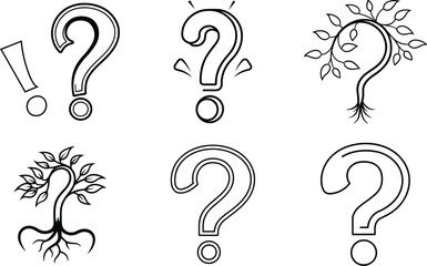 set of question marks
