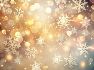 Minimalist Christmas Snowfall - Light Background