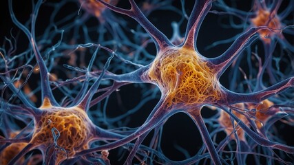 Neuronas interconectadas, representando la estructura y funci&oacute;n del cerebro en estudios de neurociencia