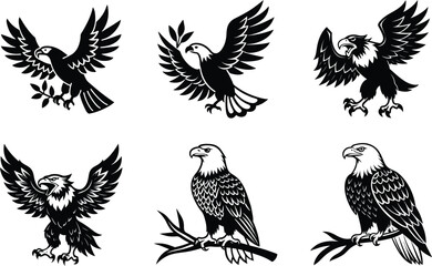 set of vector birds