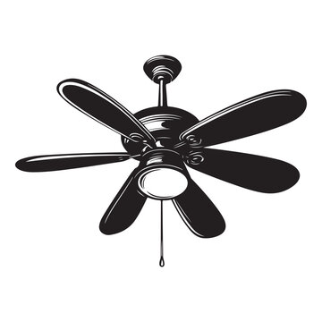 recommend clip art: Ceiling Fan Silhouette Clipart – High-Resolution Vector Download