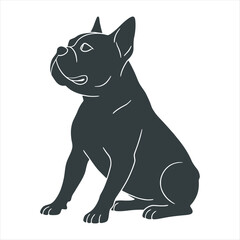 Cute French Bulldog Silhouette Perfect for Animal Design Themes