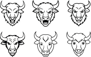 vector illustration of a bull