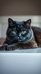 photograph of a British Shorthair cat