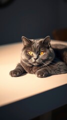 photograph of a British Shorthair cat