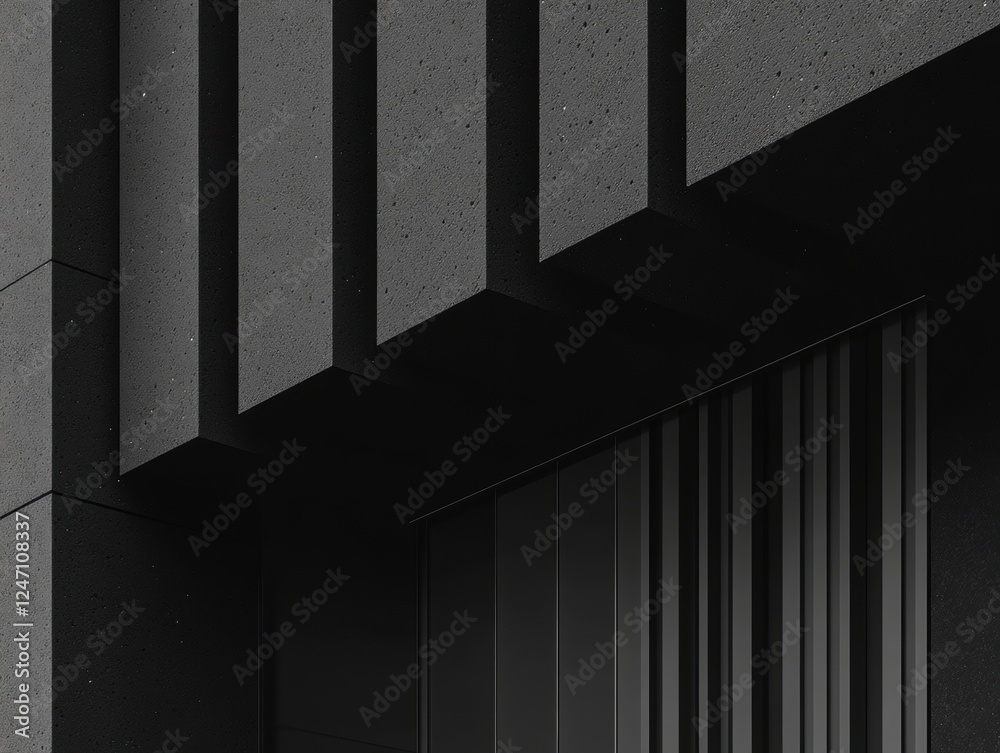 Poster abstract composition with geometric shapes
