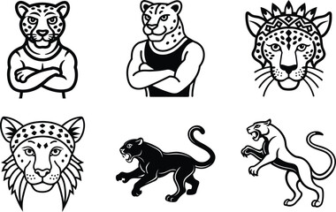 set of wild animals vector illustration