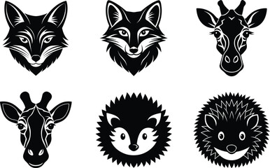 vector set of funny animals