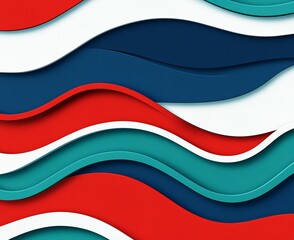 Fototapeta premium This abstract wave pattern features vibrant colors and smooth curves creating a dynamic visual experience for viewers.