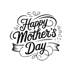 Elegant Happy Mother's Day Lettering Design