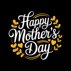 Elegant Happy Mother's Day Lettering Design