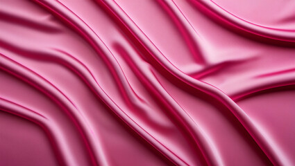 Obraz premium Saturated Pink silk satin background - smooth, elegant folds and evenly lit
