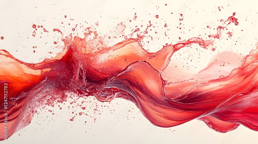 Aufkleber Captivating Abstract Visualization of Fluid Movement Kinetic Energy and Vibrant Chromatic Explosion  Digital Art Representing Dynamic Flow Organic Chaos and Mesmerizing Visual Effects