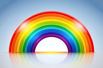 Obraz premium Minimalist Rainbow Graphic Design, Abstract Background